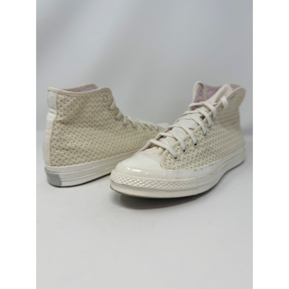 Converse Chuck Taylor All Star 70 High Top Cream Mesh Crochet Mens 11 Sneakers